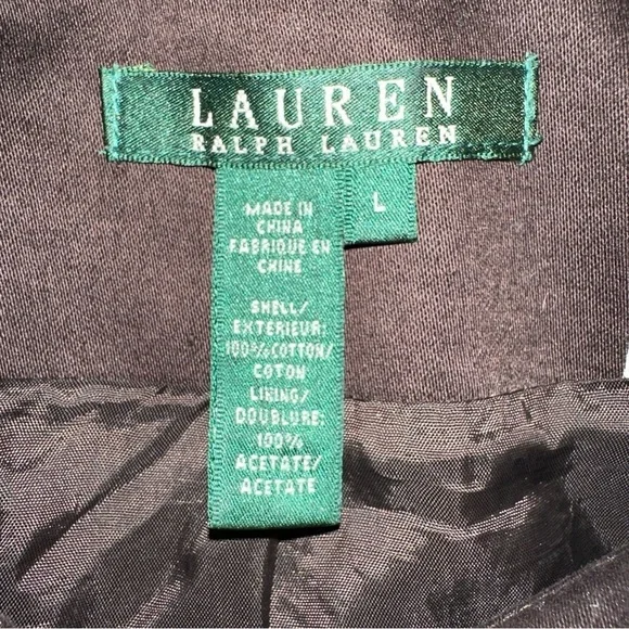 Lauren Ralph Lauren Womens Checkered Box Plaid Peacoat Size Large Dark Academia - Picture 2 of 10